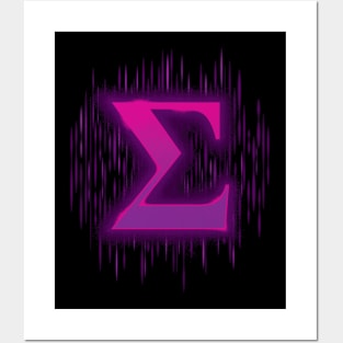 Greek Sigma - Pinky Purple Posters and Art